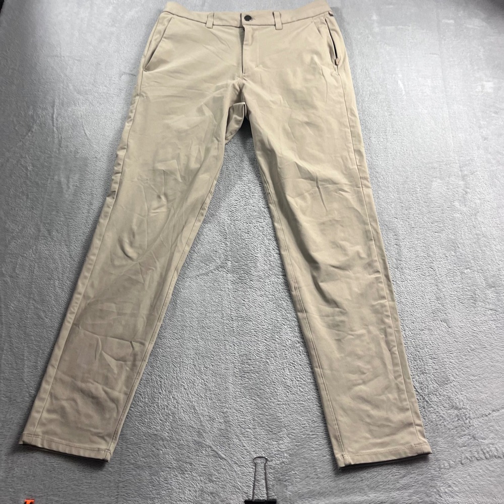 Lululemon Commission Slim-Fit Pant 30 Warpstreme Tan Khaki Men 30 Chino